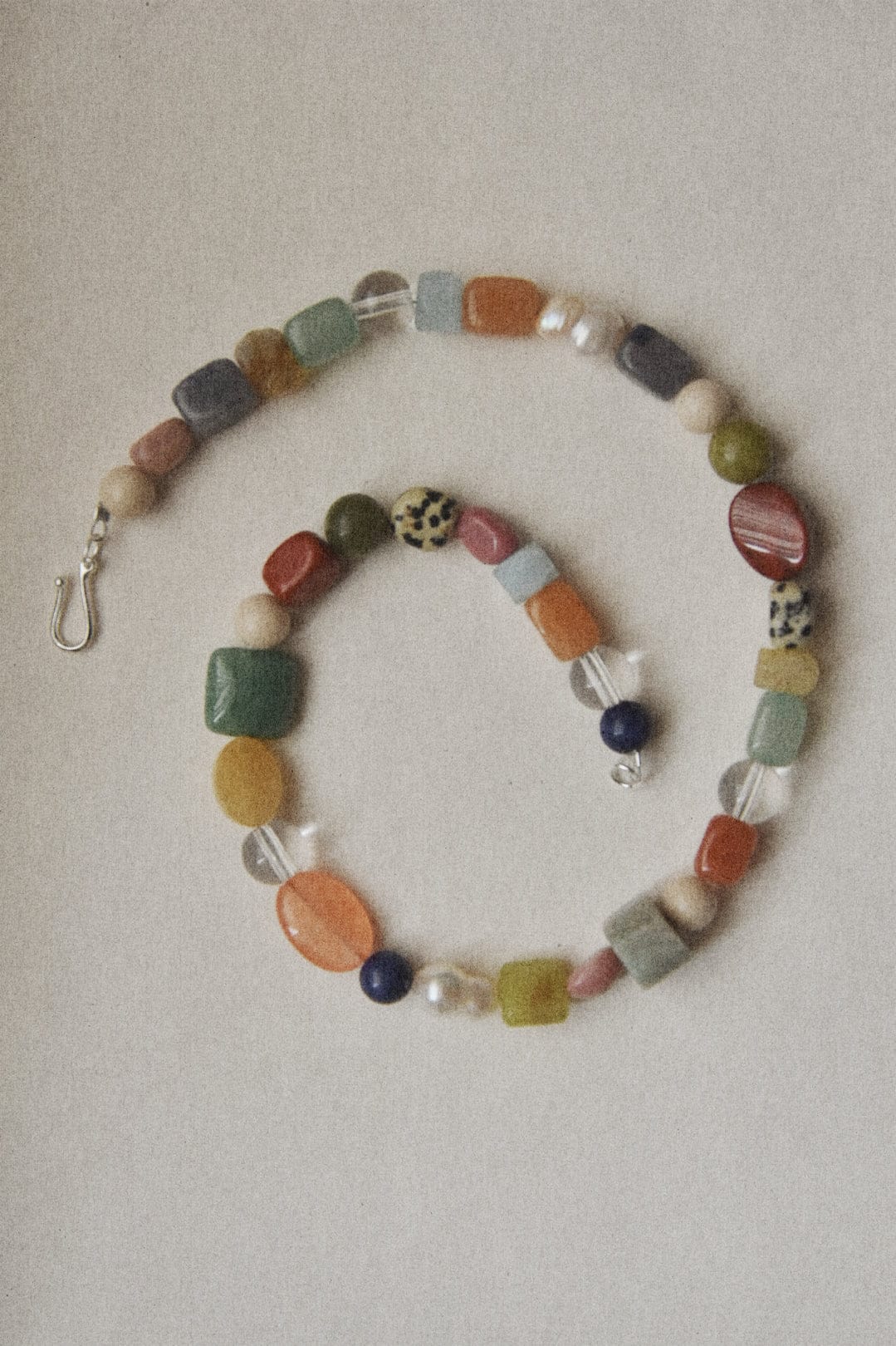 Kan-Studio-Winoma-Necklace-Gemstone-Pearl-Beaded-Bead-Chunky-Multicoloured-Red-Green-Clear-Blue-Chunky-Summer-Statement-Cool-Jewellery