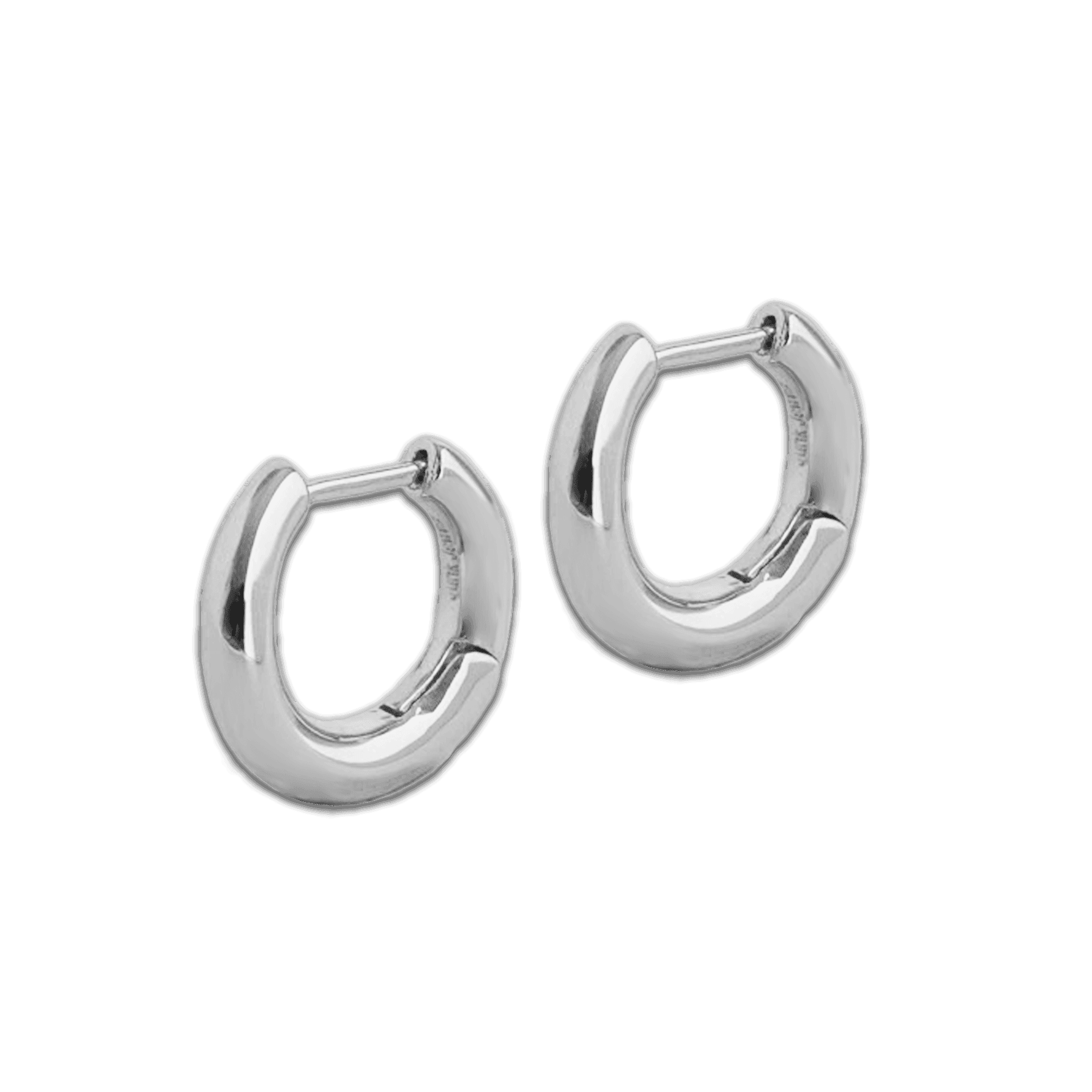 Junk-Jewels-Wobbly-Classic-Small-Chunky-Hoop-Hoops-Earrings-Gold-Plated-Silver