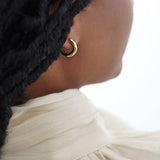 Junk-Jewels-Wobbly-Classic-Small-Chunky-Hoop-Hoops-Earrings-Gold-Plated-Silver