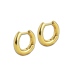 Junk-Jewels-Wobbly-Classic-Small-Chunky-Hoop-Hoops-Earrings-Gold-Plated-Silver
