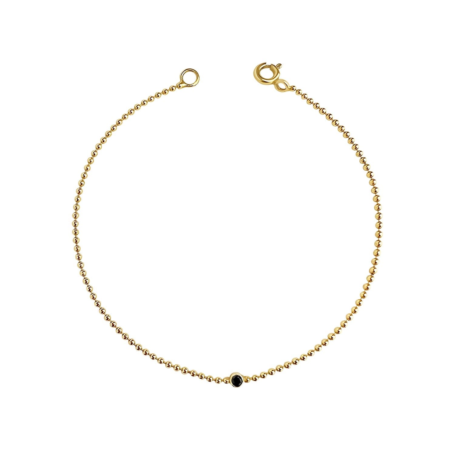 Zodi Gold Black Diamond Bracelet - Golden
