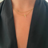 Tory-Long-Zodi-Ball-Chain-Necklace-Black-Sapphire-Stone-Pendant-Minimal