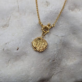 Milly-Maunder-Zodiac-Disc-Coin-Vintage-Style-Astrology-Pendant-Necklace-Chain-Gold-Plated-Personalised
