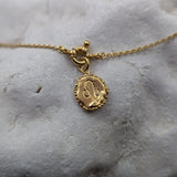 Milly-Maunder-Zodiac-Disc-Coin-Vintage-Style-Astrology-Pendant-Necklace-Chain-Gold-Plated-Personalised
