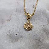 Milly-Maunder-Zodiac-Disc-Coin-Vintage-Style-Astrology-Pendant-Necklace-Chain-Gold-Plated-Personalised