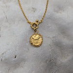 Milly-Maunder-Zodiac-Disc-Coin-Vintage-Style-Astrology-Pendant-Necklace-Chain-Gold-Plated-Personalised