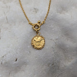 Milly-Maunder-Zodiac-Disc-Coin-Vintage-Style-Astrology-Pendant-Necklace-Chain-Gold-Plated-Personalised