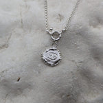 Milly-Maunder-Zodiac-Star-Sign-Coin-Disc-Vintage-Style-Antique-Heirloom-Pendant-Astrology-Chain-Necklace-Sterling-Silver-Personalised