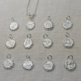Milly-Maunder-Zodiac-Star-Sign-Coin-Disc-Vintage-Style-Antique-Heirloom-Pendant-Astrology-Chain-Necklace-Sterling-Silver-Personalised